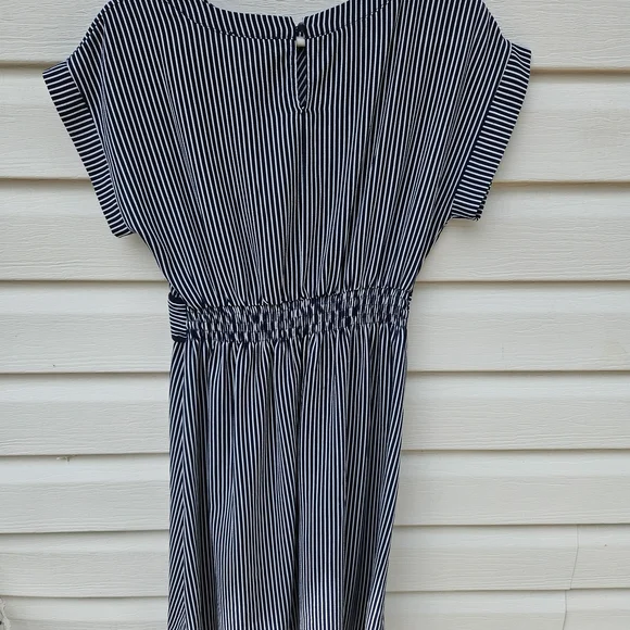 Monteau Navy and White Striped Dress - Picture 3 of 6